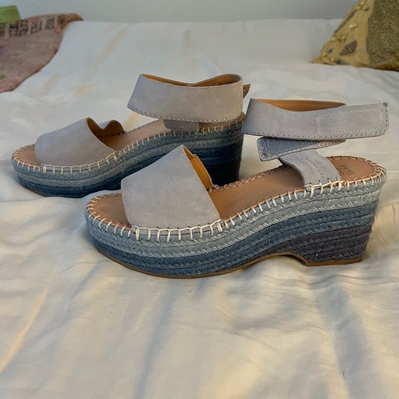 Frye & Co. Blue Ombre Espadrille Wedge Sandals - Picture 4 of 6